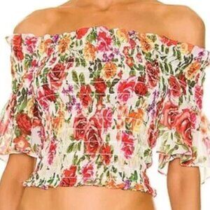 L'Agence Bexley Off-The-Shoulder Top Floral Size XS New with Tags!